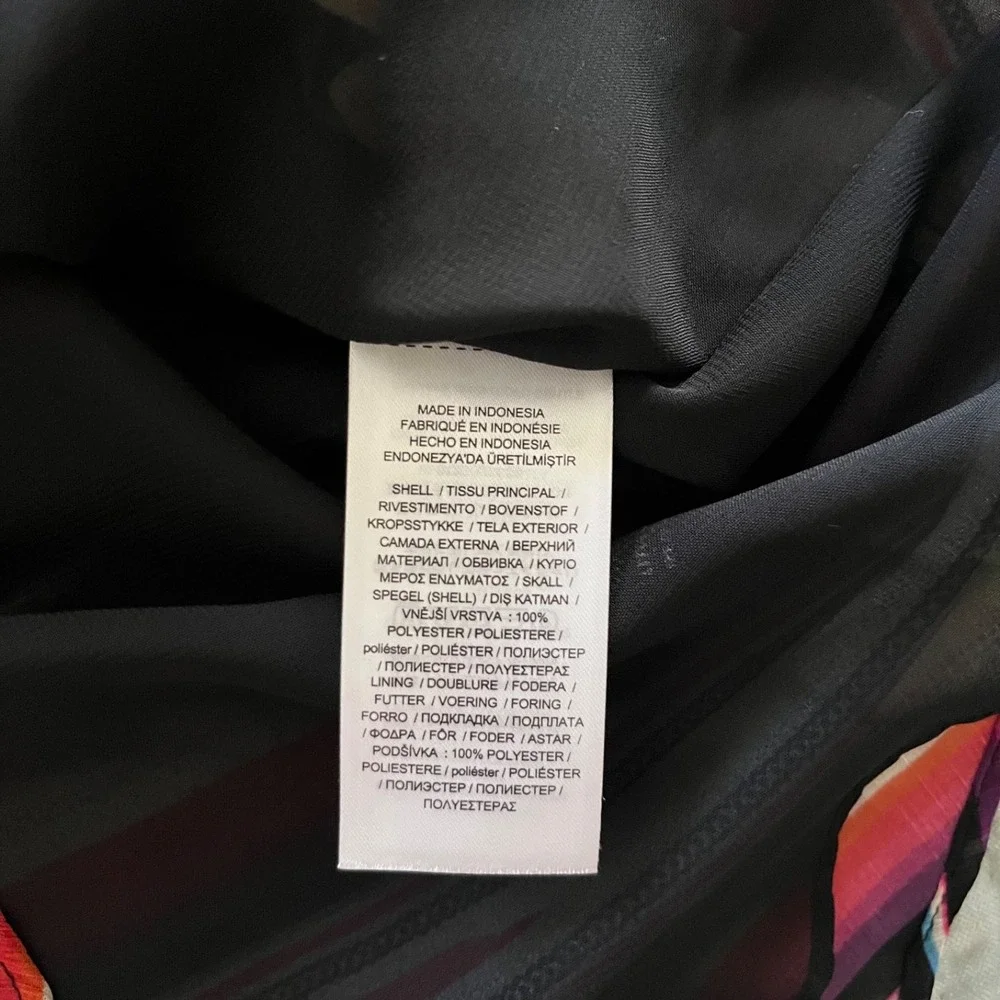 LAUREN RALPH LAUREN Summer Top Blouse Womens M - Colorful Flutter - Picture 9 of 10